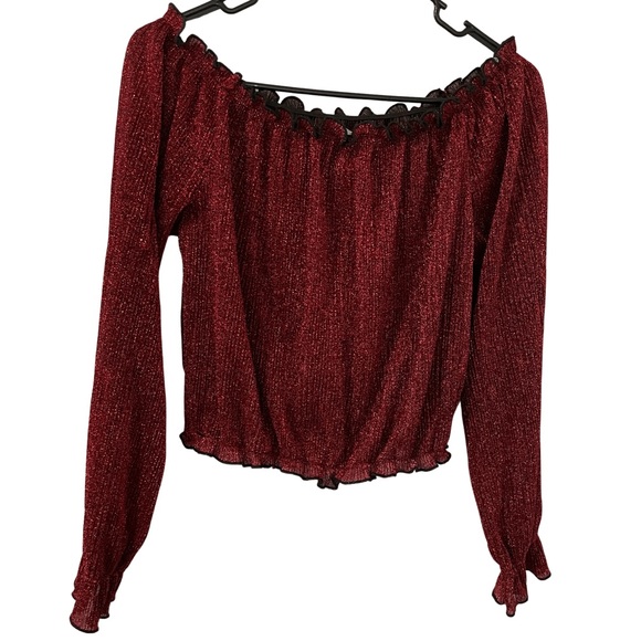 Clé luv Women's Metallic Red Top Large - Picture 6 of 7